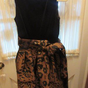 Womens Dress - TAHARI - Dressy -  velvet/leopard print